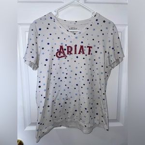 ARIAT T SHIRT WITH USA STARS SIZE LARGE